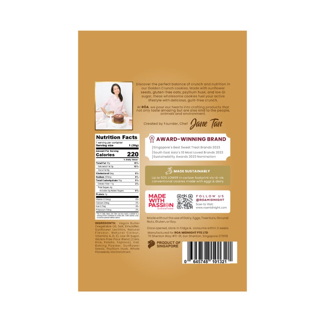 RÓA DAILY GOLDEN CRUNCH COOKIES 30G