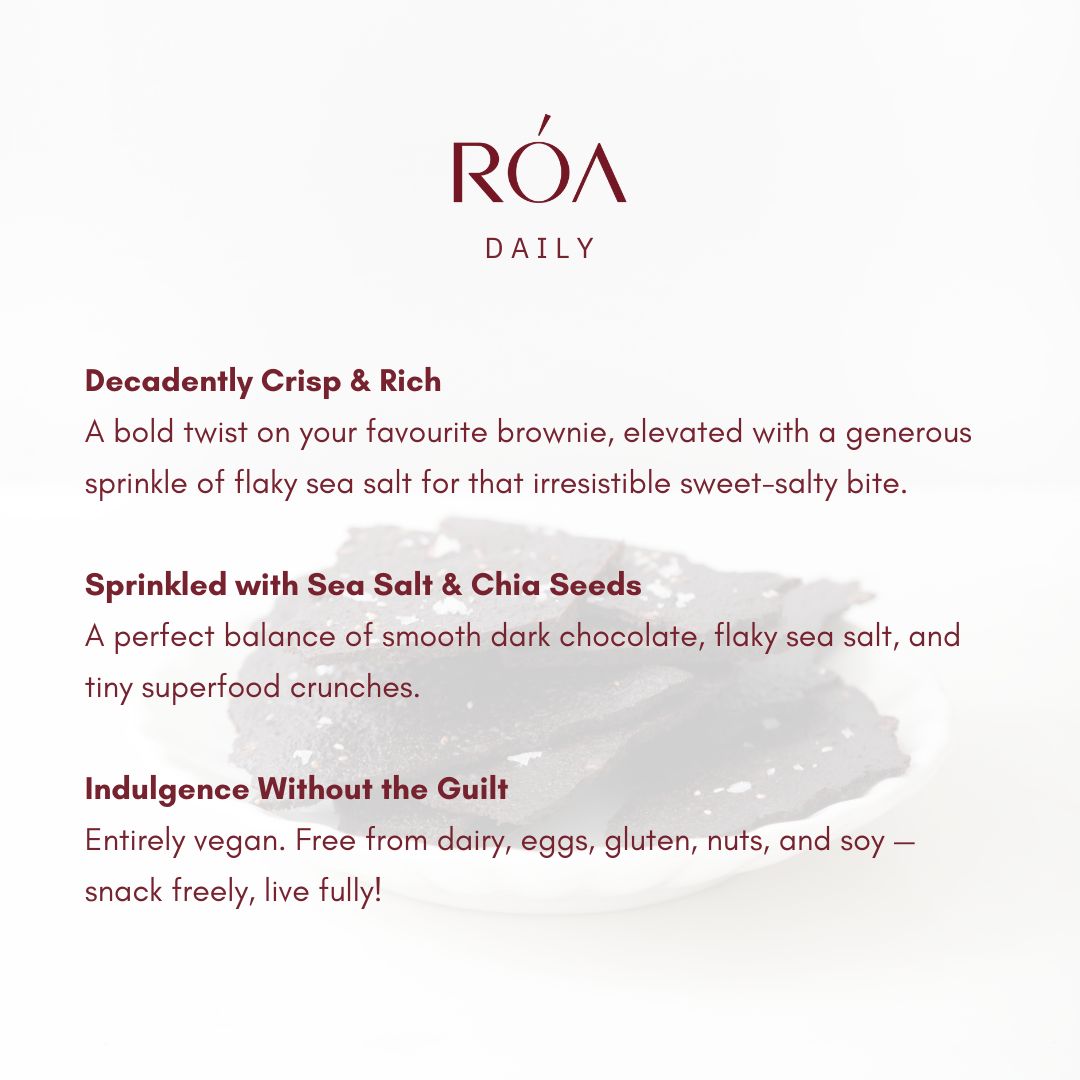 RÓA DAILY SEA SALT WITH CHIA SEED BROWNIE BRITTLE 30G